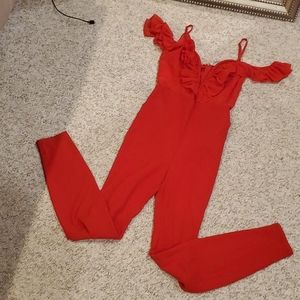 Red jumpsuit